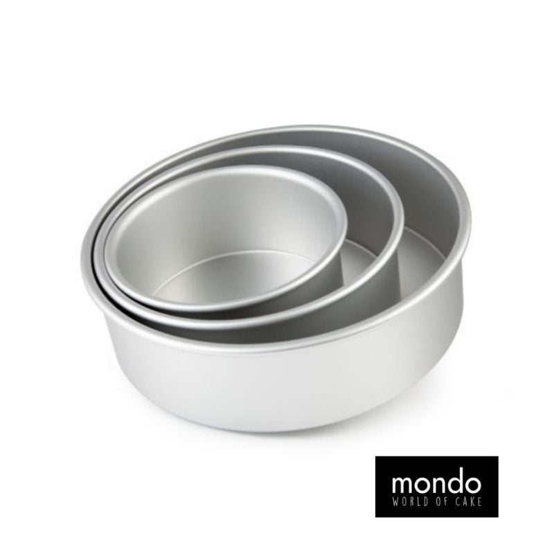 Mondo Round 3 Inch Deep Cake Pan Set (6, 8, 10 inch wide)