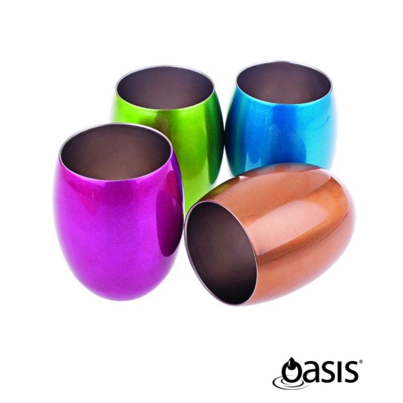 oasis insulated tumbler set 4 multi coloured image