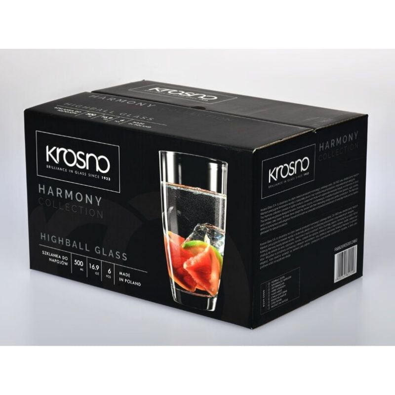 Krosno Harmony Glassware Set 6 tumbler box kr0284-gb