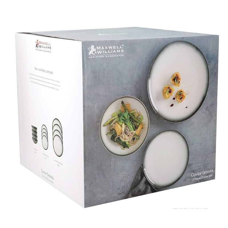 maxwell williams caviar granite dinner set boxing