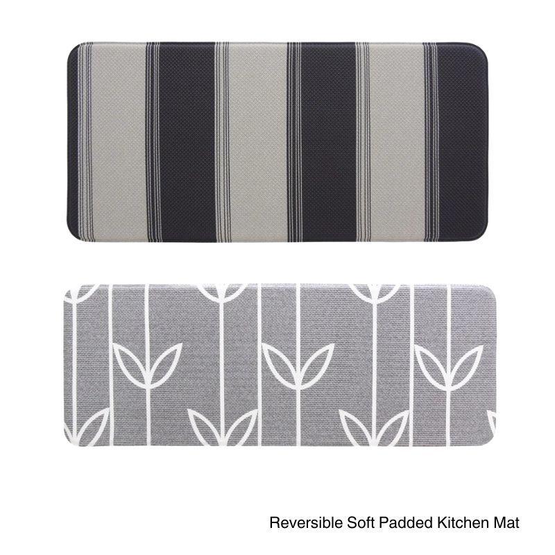Reversible Soft Padded Kitchen Mat stripe