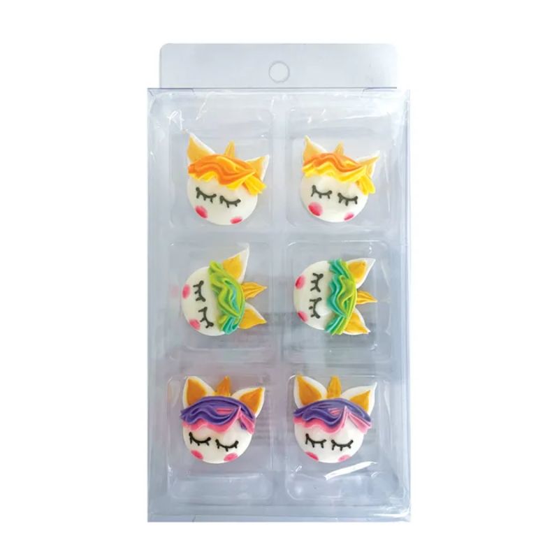 sugar decorations unicorn 6 pack