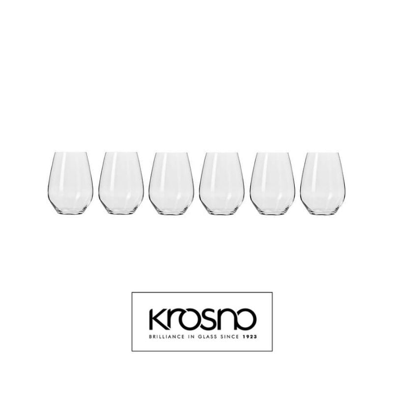 KROSNO Harmony Stemless Wine Glass 540ML 6pc kr0266
