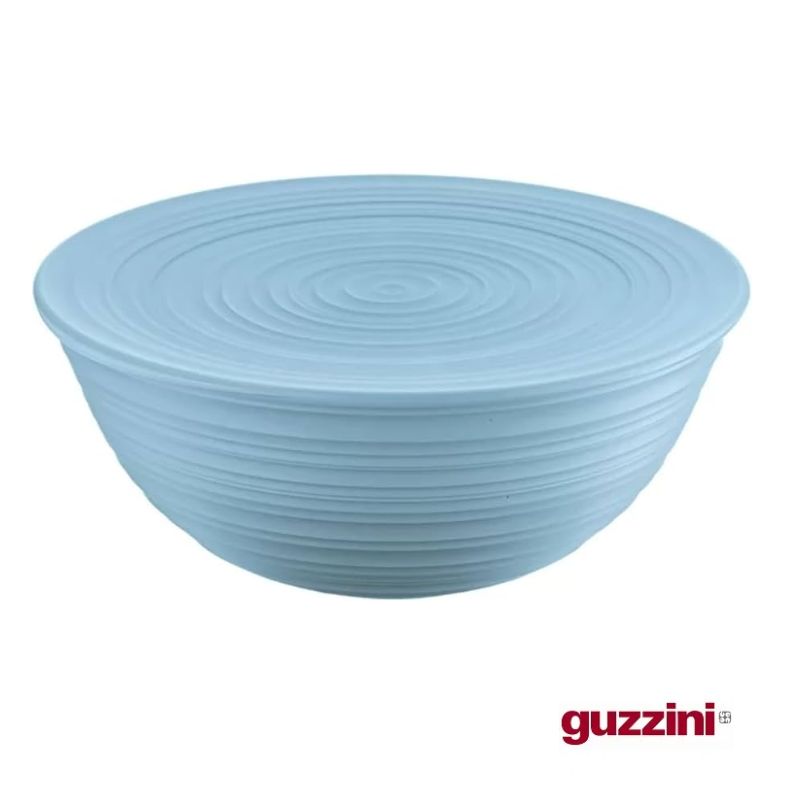guzzini earth bowl with lid powder blue