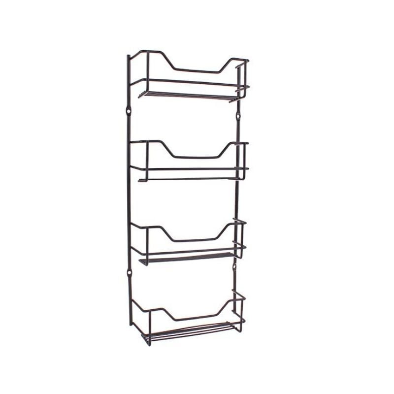 Spice Rack 4 Tier Black Holds 16 Bottle