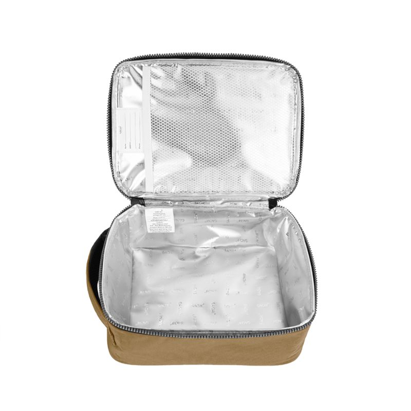 sachi explorer lunch bag khaki open