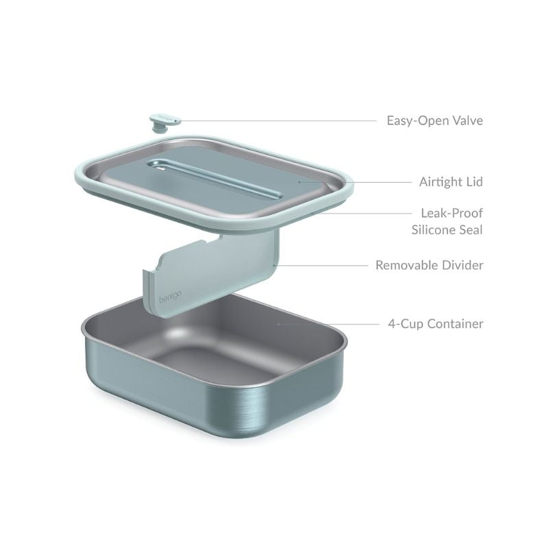 bentgo lunch box 1200ml aqua inside