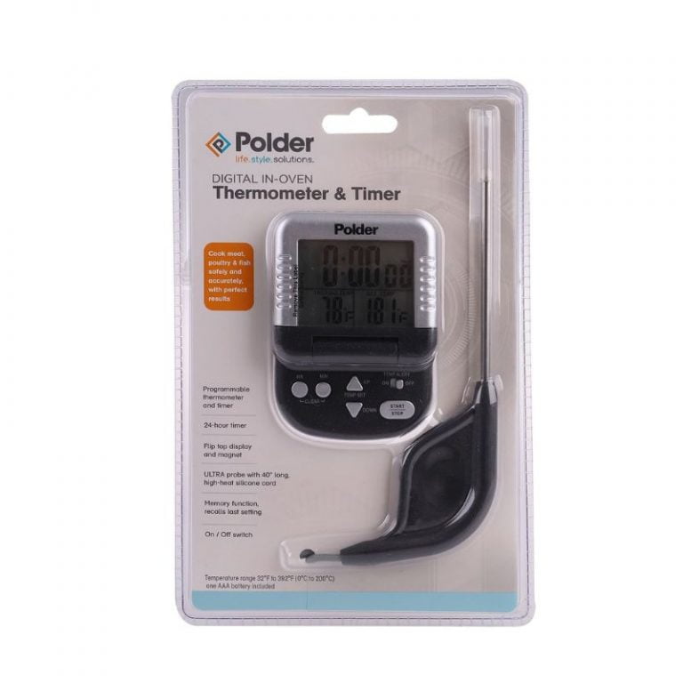Polder Digital Oven Thermometer & Timer Epicure Homewares