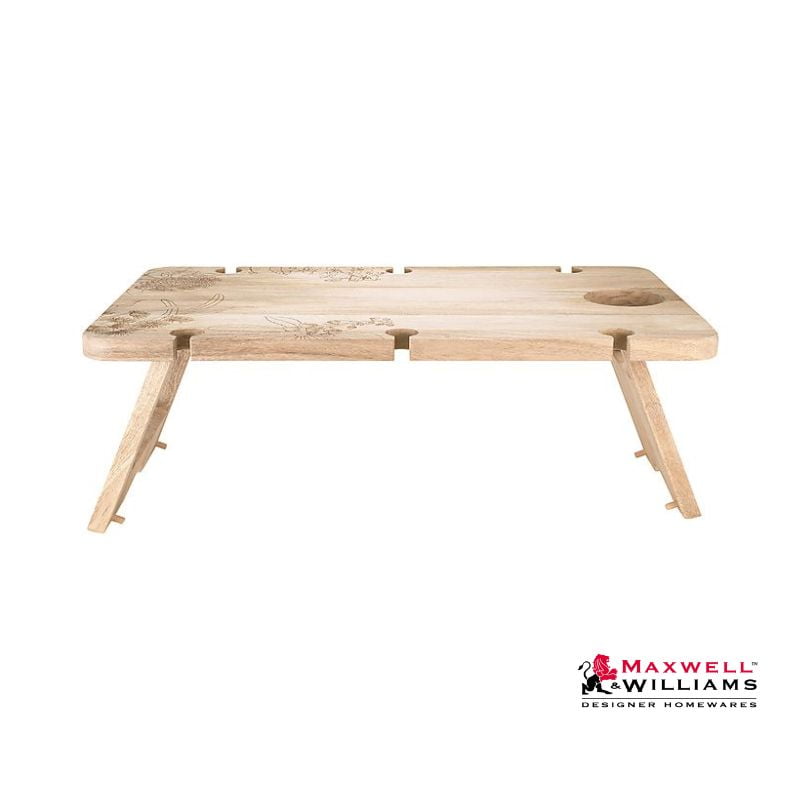 mw the blck pen golden summer folding picnic table 68x40x24cm