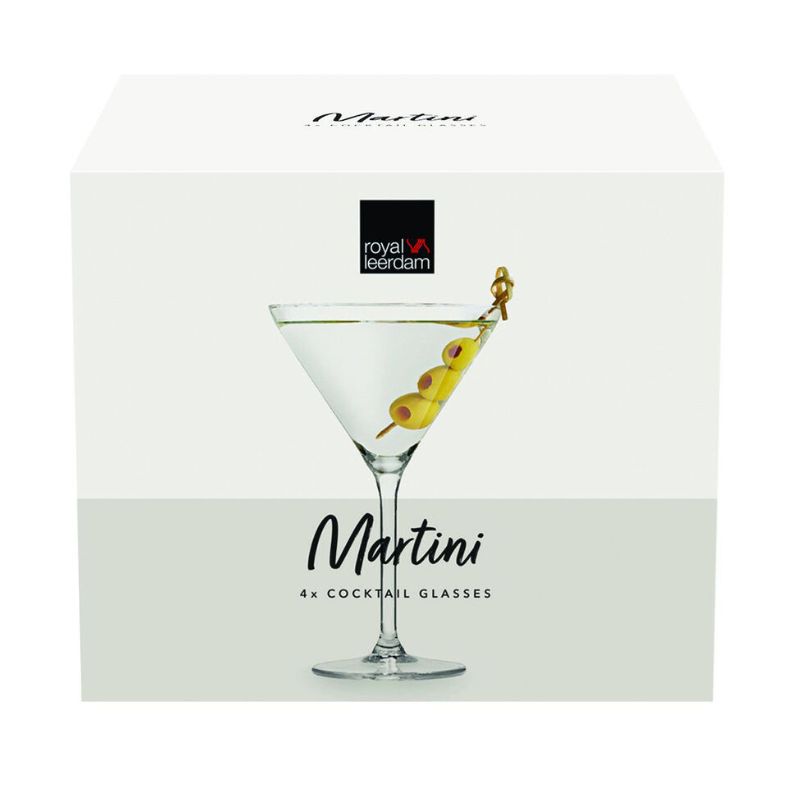 royal leerdam glassware martini cocktail glass set 4 packaging