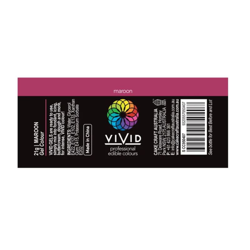 vivid gel colour maroon info
