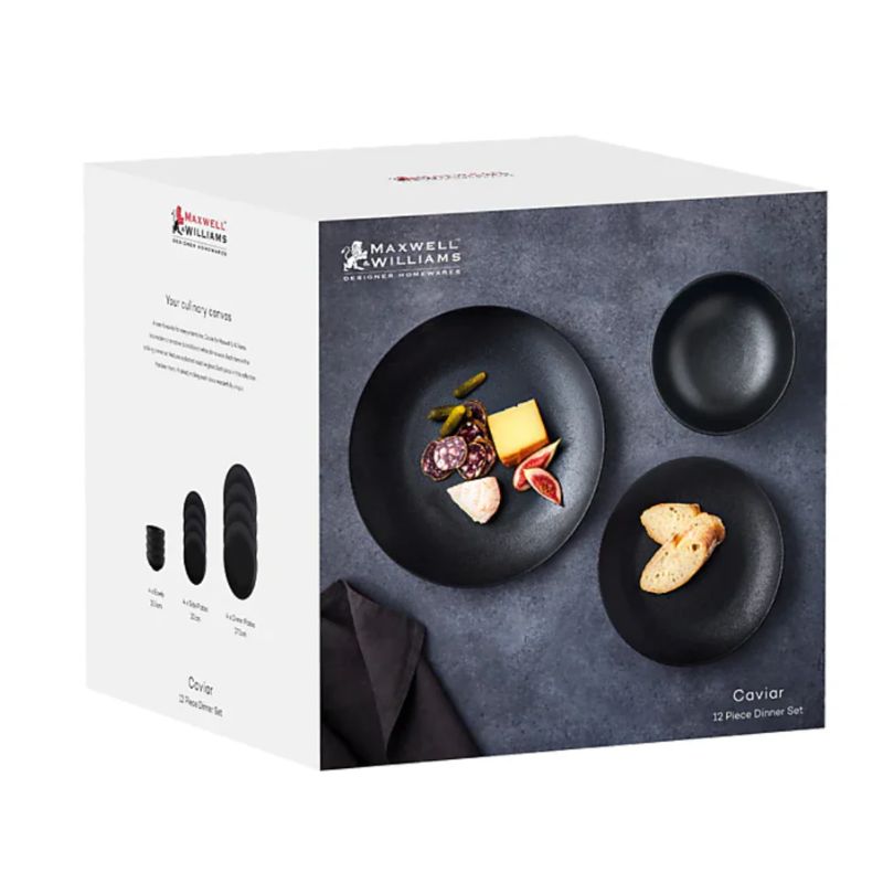 maxwell williams caviar black dinnerset boxing