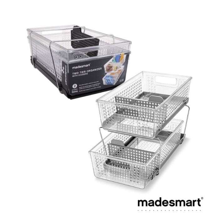 Madesmart Two Level Storage Drawers with Dividers Epicure Homewares