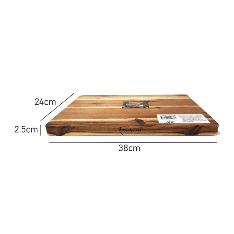 woodpecker chopping board acacia wood rectangle 38x24x2.5cm