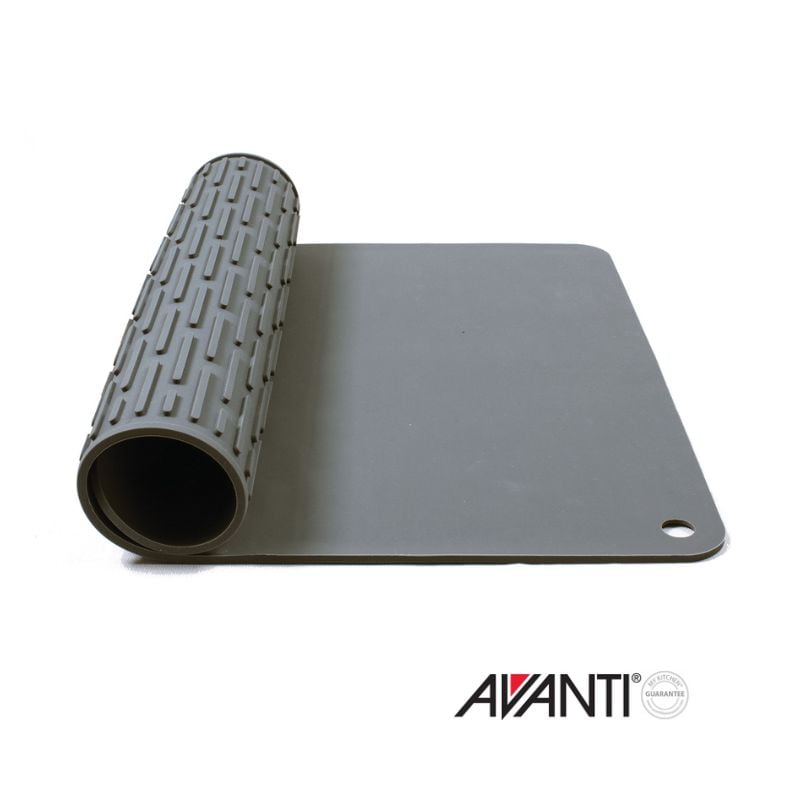 avanti silicone dish drying mat rolled up
