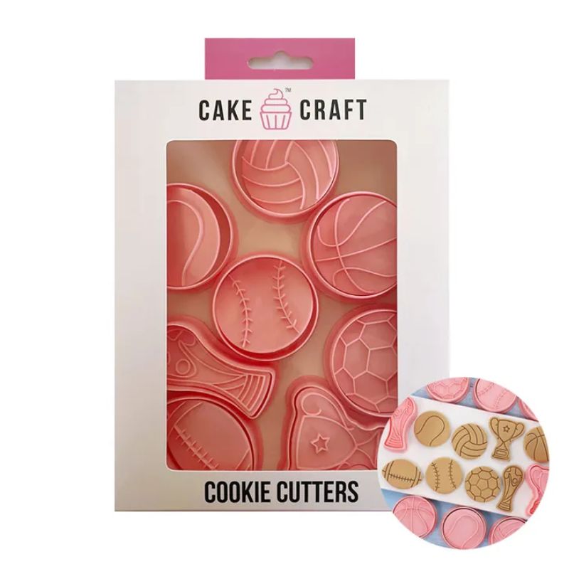 cake craft cookie cutter set 8 pce sport