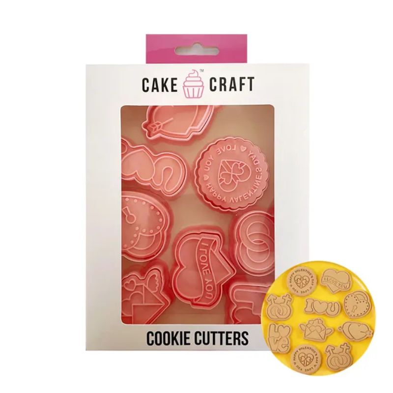 cake craft cookie cutter set 8pce valentine's day