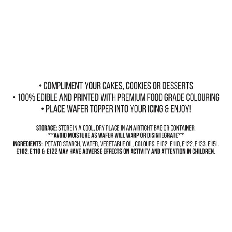 cake craft wafer toppers info