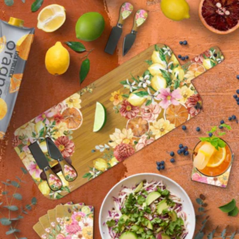 lisa pollock lifestyle image large board platter citrus board