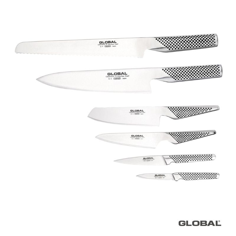 global knife block set ikasu 7pce 79585