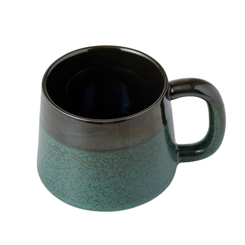leaf bean reactive mug green
