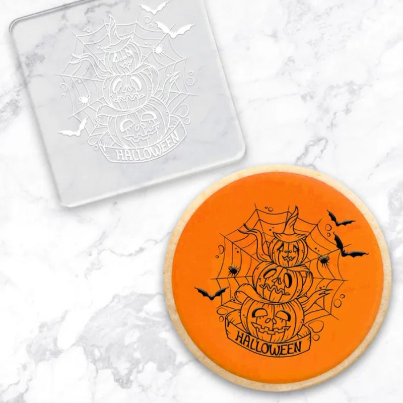 cookie stamp debosser halloween pumpkin
