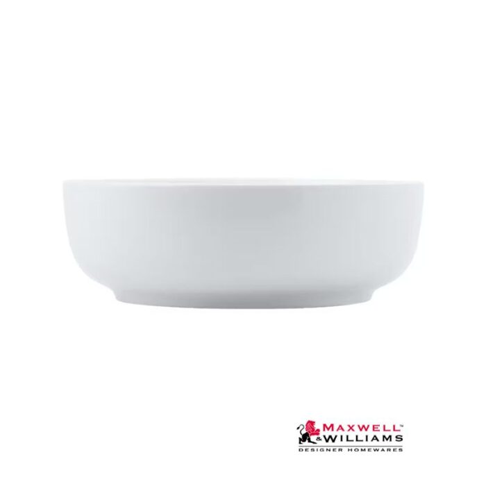 White Basics Contemporary Serving Bowl 25 x 8cm - Epicure Homewares