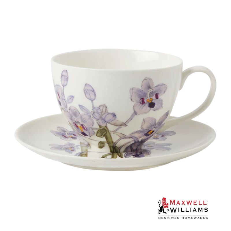 maxwell williams royal orchid cup and saucer lilac