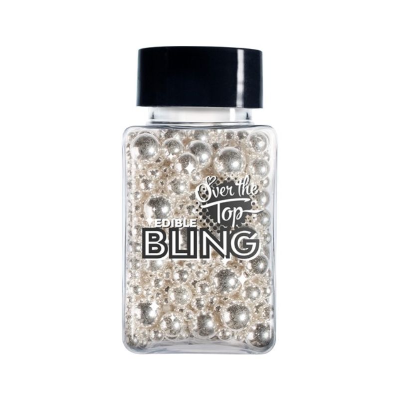 over the top bling silver pearls medley mix