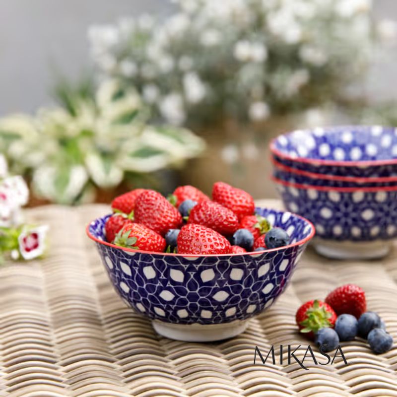 Mikasa Does it All Bowl 15.7cm - Blue Floral lifestyle images