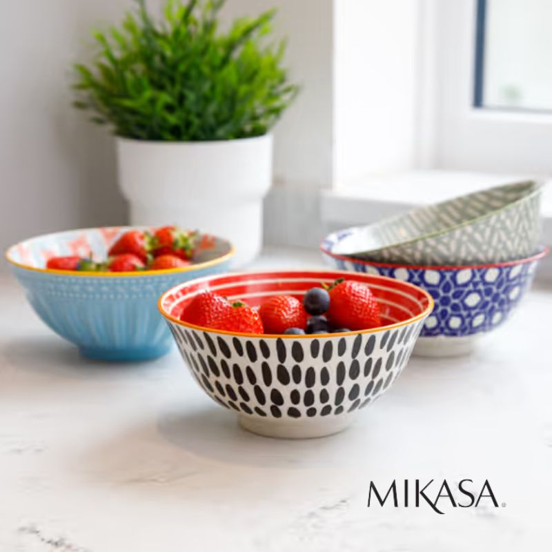 Mikasa Does it All Bowl 15.7cm - Red Swirl lifestyle image