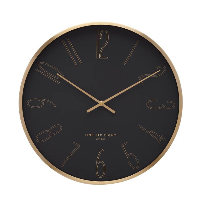 london clock astrid 40cm charcoal grey metal frame