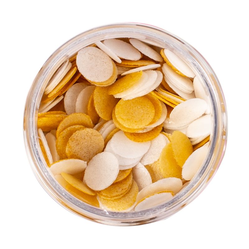 sprinks edible wafer gold white confetti