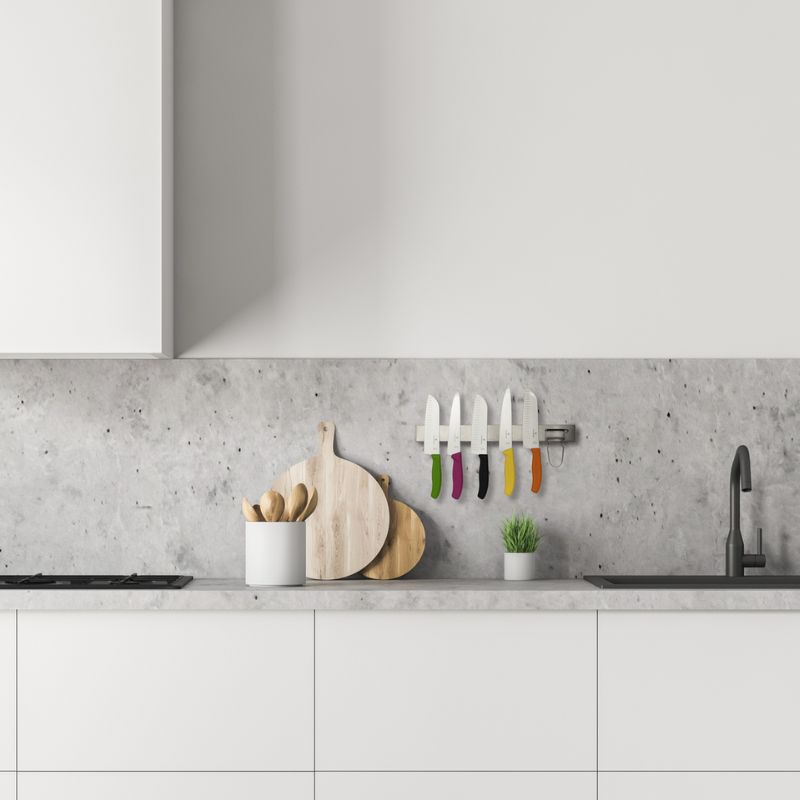 cheftech magetic knife rack stainless lifestyle image