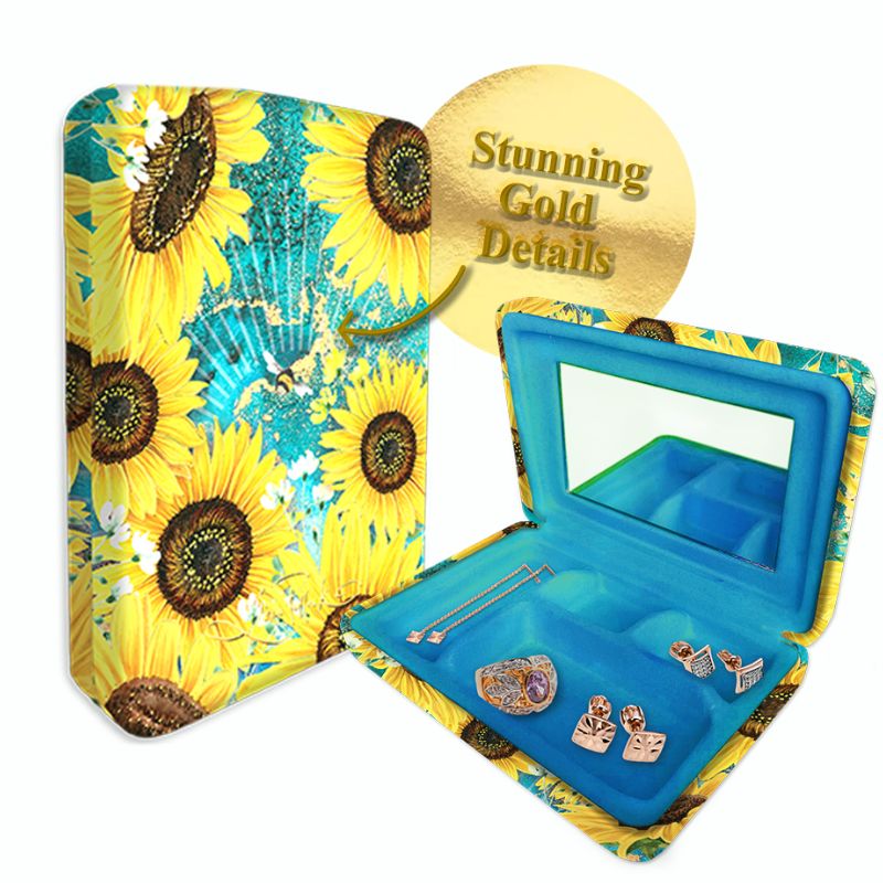 lisa pollock jewellery case sunny sunflowers