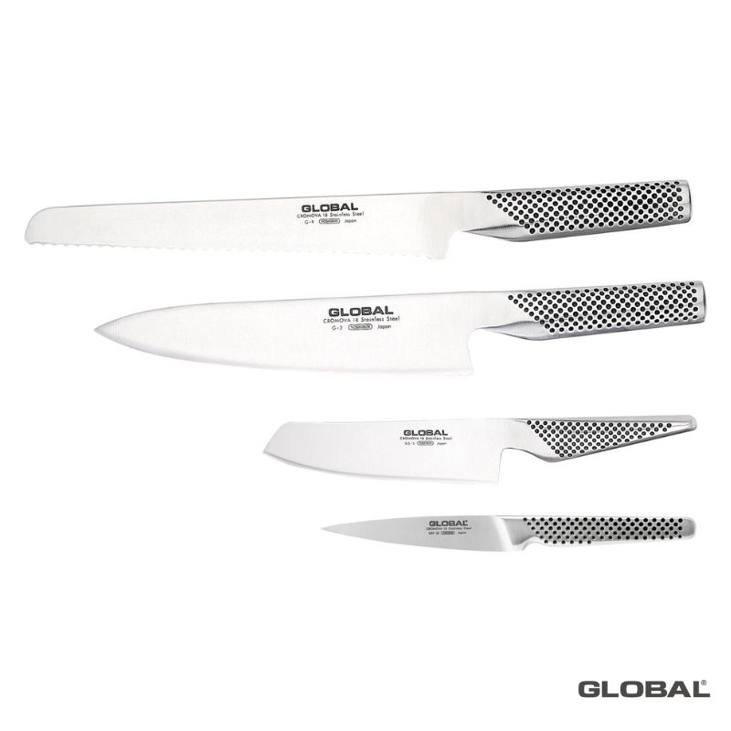 global knife block set ikasu 5pce 79629