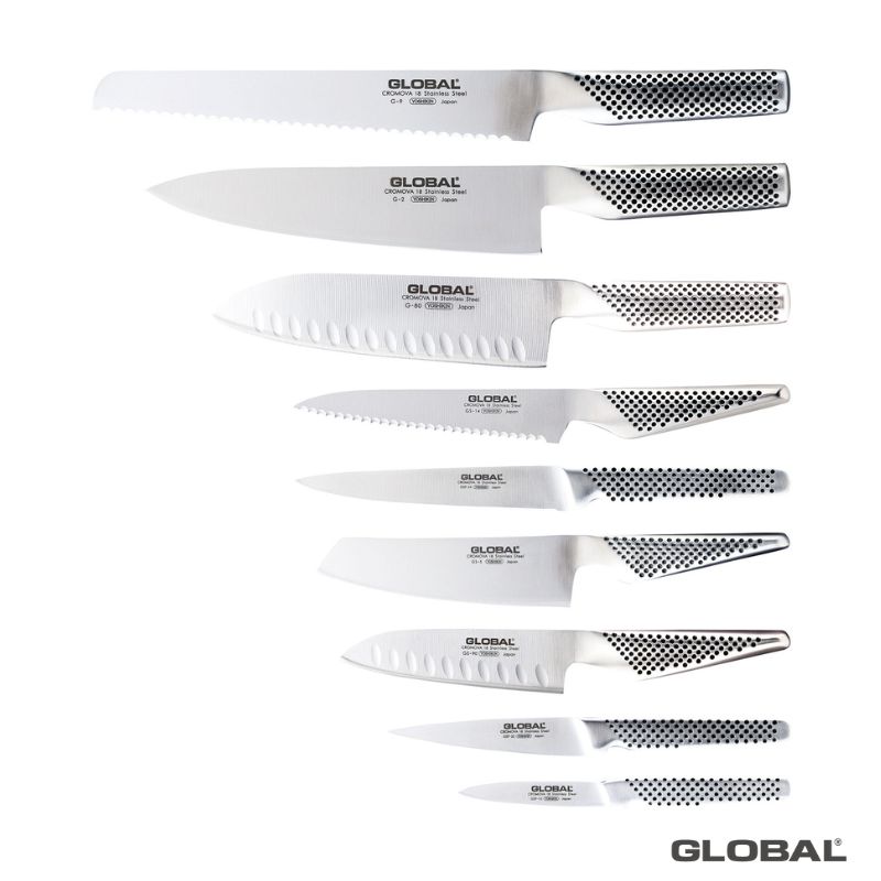 global knife block set ikasu x 10 pce collection