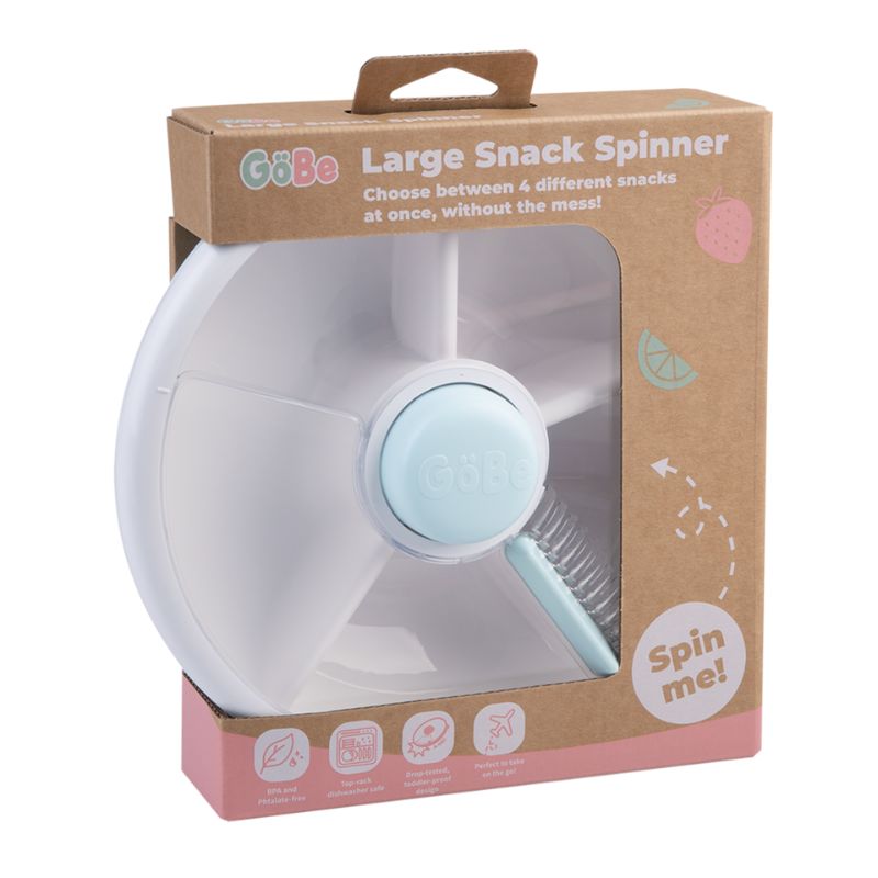 gobe large snack spinner lunch box blue