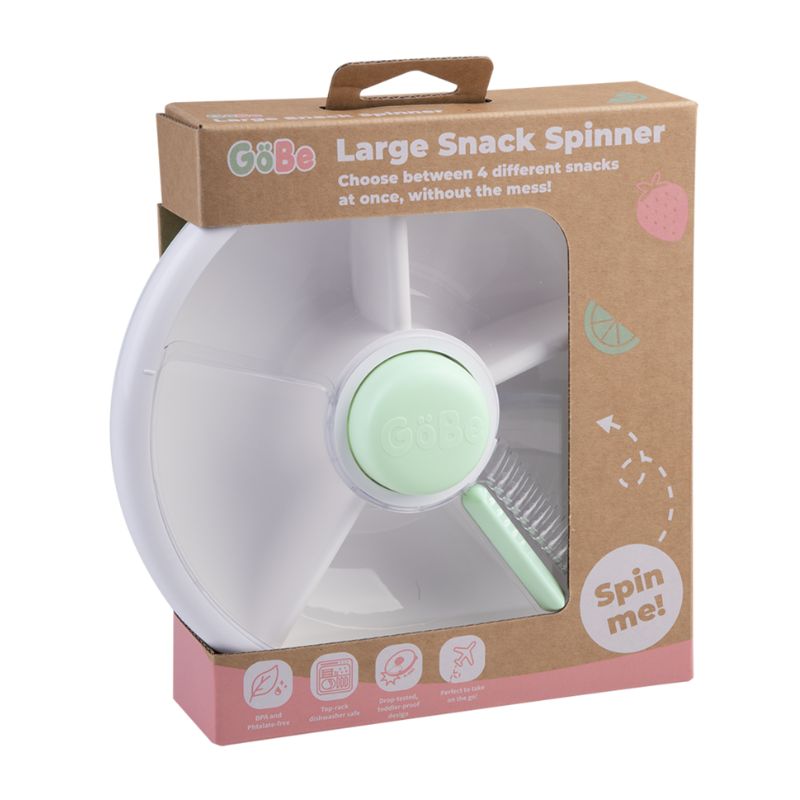gobe large snack spinner lunch box green