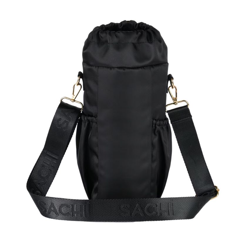 sachi crossbody bottle bag back view black