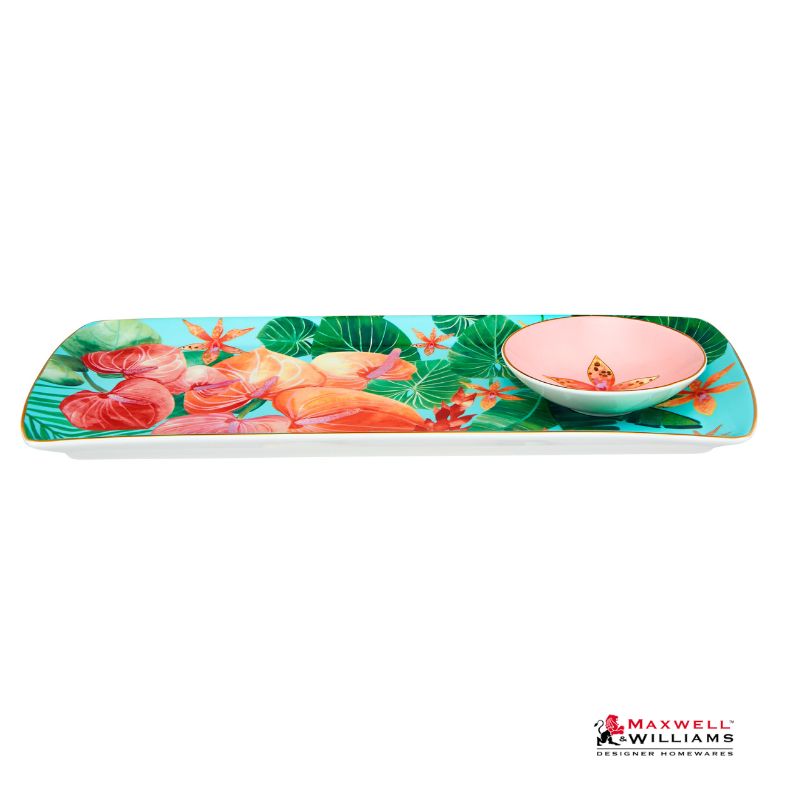Maxwell Williams Teas & C's Tropicana Rectangle Platter & Dish Set hv0556 side view