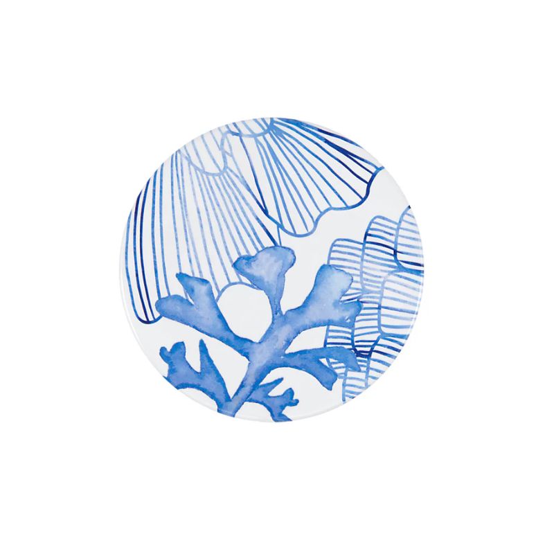Blue Coral Ceramic Round Coaster Coral Life
