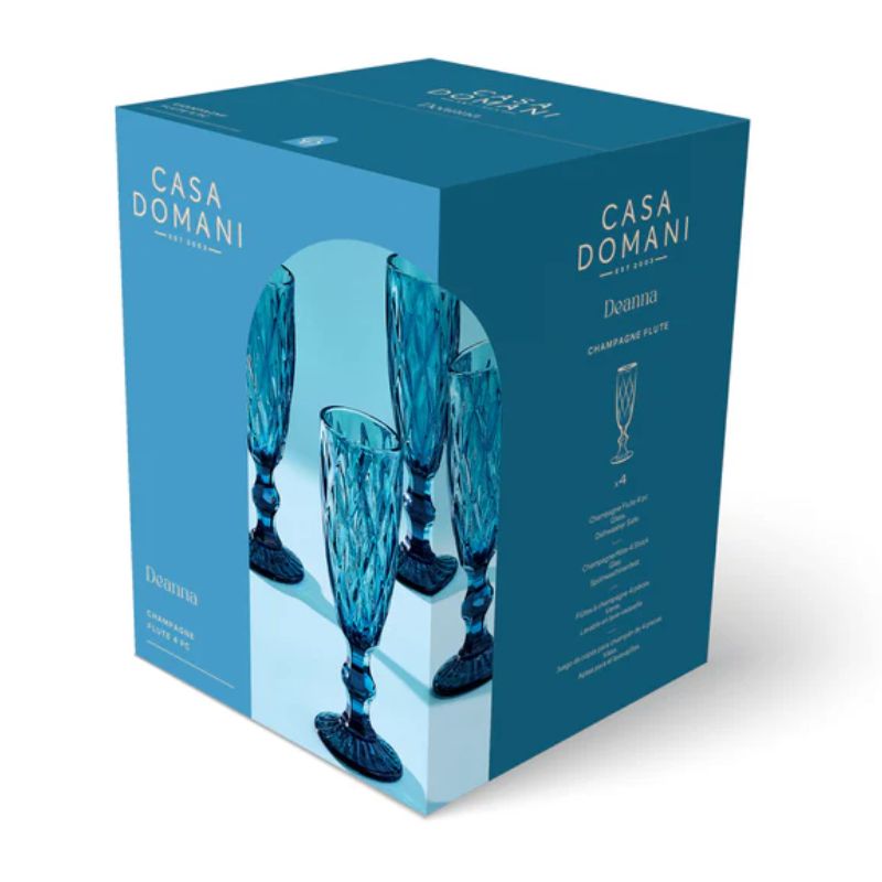 casa domani deanna blue flute set 4 boxing