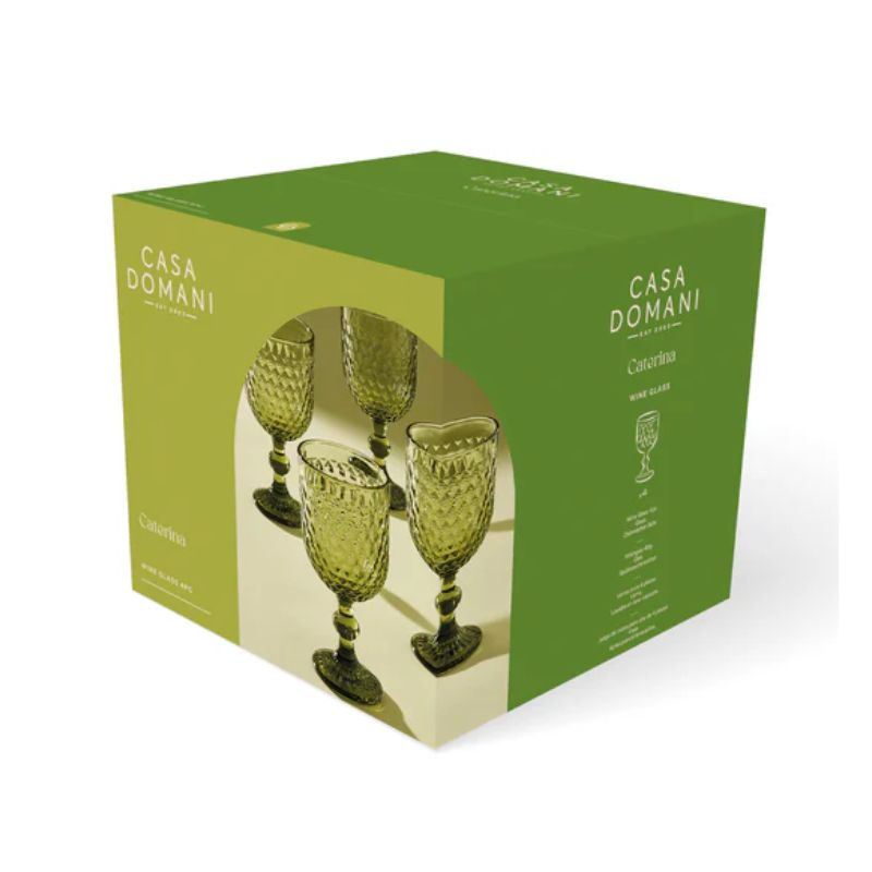 casa domani green caterina wine set 4 boxing
