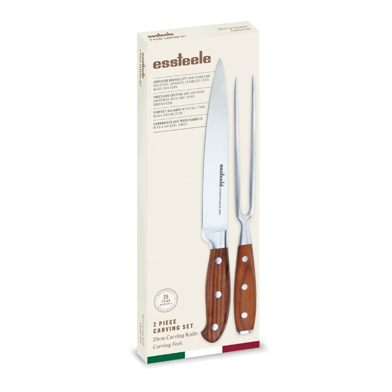 essteele carving set 2pce packaging