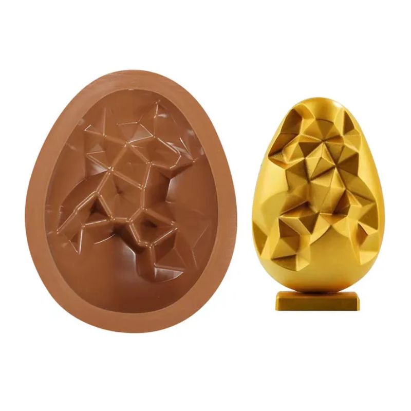 cake craft egg mould brown geode