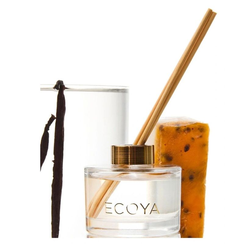 ecoya mini diffuser reed vanilla bean and passionfruit image