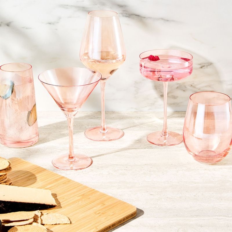 maxwell williams glamour glassware range lifestyle image coral