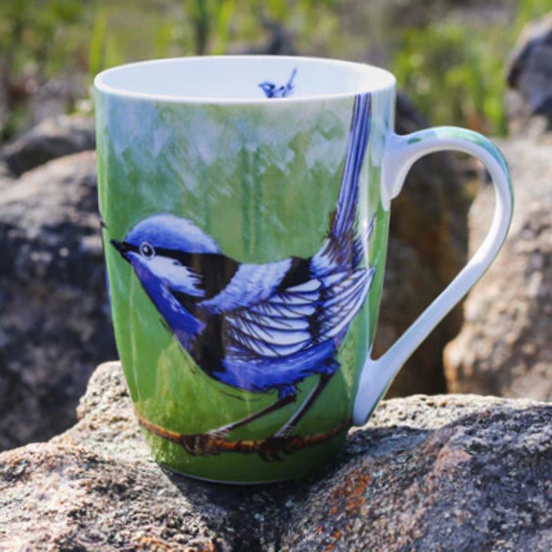 libby mug aussie pals blue wren bird
