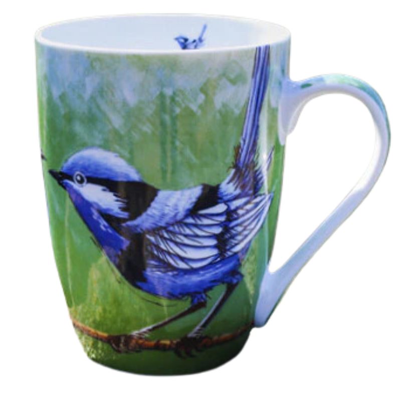 libby mug blue wren lifestyle image